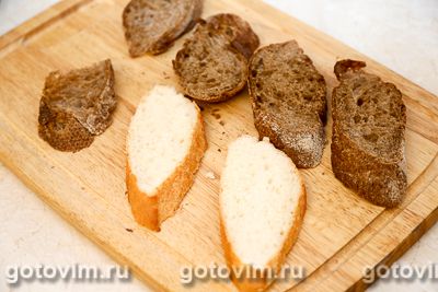 Брускетта с белыми грибами и творожным сыром, Шаг 06