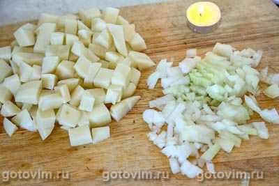 Суп корн чаудер с жареным беконом и кукурузой (Corn Chowder), Шаг 01