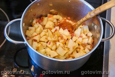 Суп корн чаудер с жареным беконом и кукурузой (Corn Chowder), Шаг 04