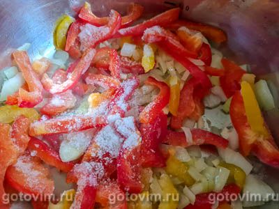Густой суп из красной чечевицы с помидорами и сладким перцем, Шаг 02