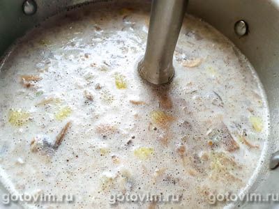 Грибной суп-пюре из шампиньонов с сыром, Шаг 06