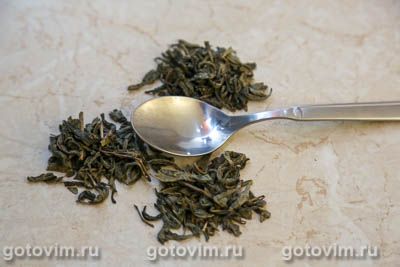 Зеленый чай колд брю с фейхоа, Шаг 01