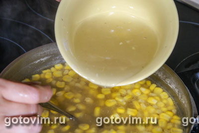 Кукурузный суп с курицей, Шаг 04