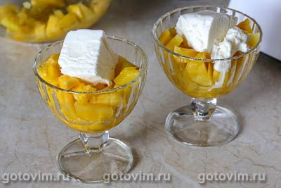 Фруктовый салат с мороженым, Шаг 05