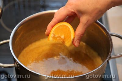 Джем из желтой сливы с апельсинами на агар-агаре, Шаг 09