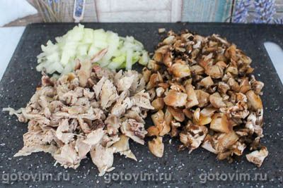 Шампиньоны С Курицей И Сыром Фото