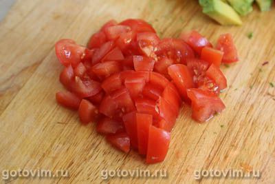 Овощной салат из фасоли с авокадо и крымским луком, Шаг 03