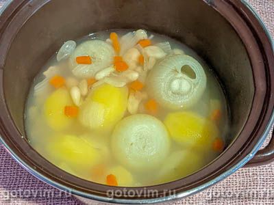 Фасолевый суп с куриной грудкой, Шаг 03
