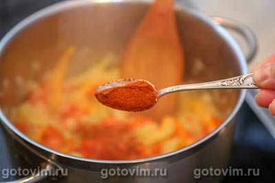 Фасоль в томатном соусе со сладким перцем, Шаг 05