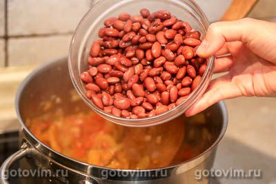 Фасоль в томатном соусе со сладким перцем, Шаг 07
