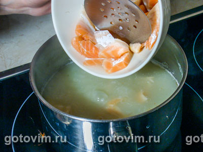 Сливочный суп с лососем, Шаг 02