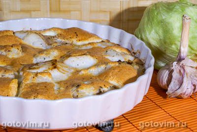 Судак в сырном суфле