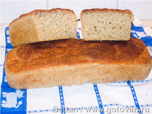 Формовой хлеб из пшеничной муки и овсяны