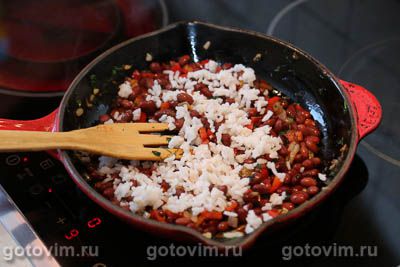 Гарнир из овощей, фасоли и риса, Шаг 05
