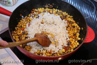 Гарнир из кукурузы в початках с рисом, Шаг 06