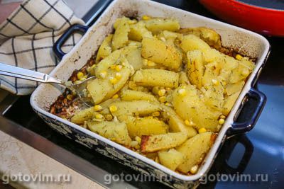 Гарнир из картофеля с кукурузой, Шаг 05