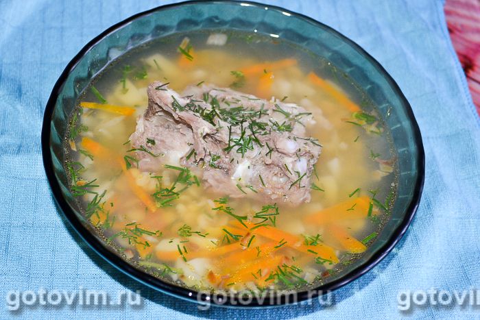 Гороховый суп на рассоле. Фотография рецепта