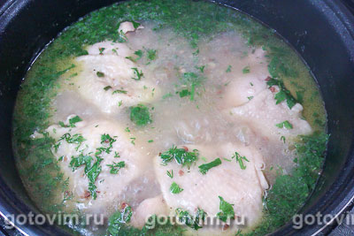 Гречневый суп с курицей и зеленым луком в мультиварке, Шаг 06