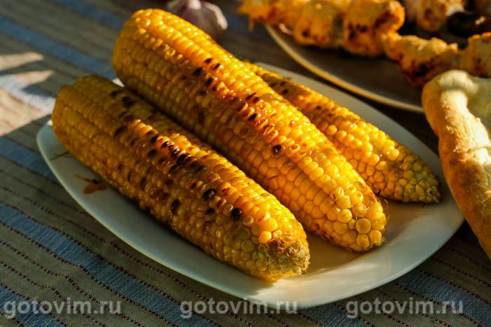 Кукуруза на мангале. Фотография рецепта