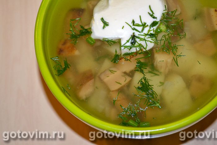 Суп из груздей (груздянка). Фотография рецепта