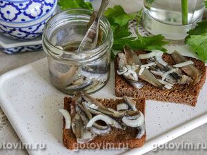 Сухой посол хамсы с ароматным маслом