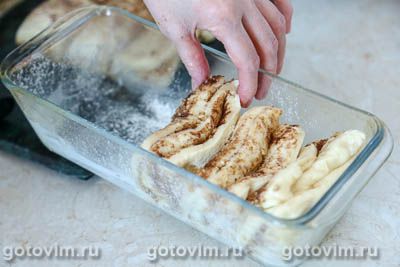 Отрывной хлеб-гармошка с корицей и грецкими орехами, Шаг 13