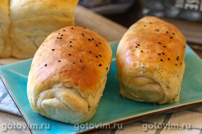 Булочки «Хоккайдо» с чесноком и зеленью. Фото-рецепт