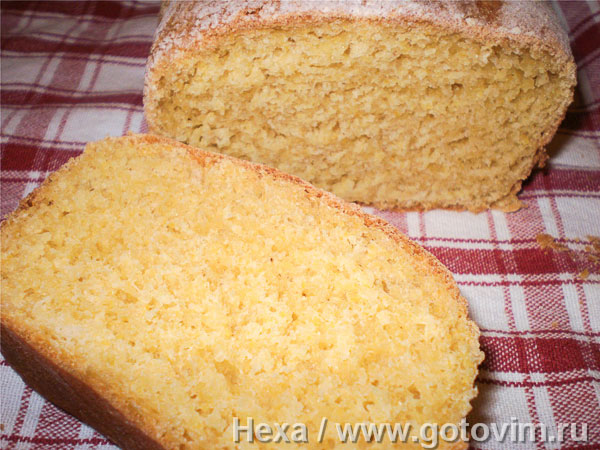 Кукурузный хлеб (на опаре). Фотография рецепта