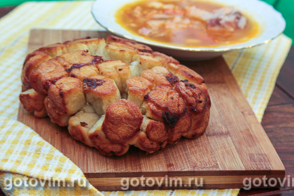Обезьяний хлеб с чесноком (в хлебопечке). Фотография рецепта