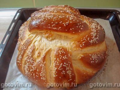 Плетеный хлеб на кефире, Шаг 13