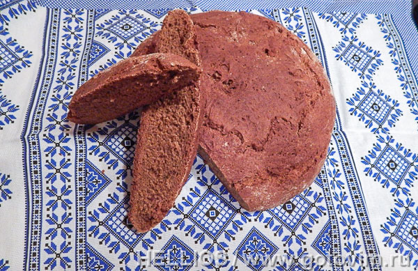 Украинский ржаной хлеб на квасе. Фотография рецепта