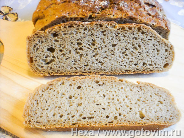 Хлеб ячменно-пшеничный. Фотография рецепта