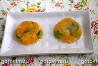 Имбирно-лимонное желе с фруктами (на агаре), Шаг 07