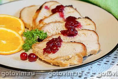 Индейка с клюквенным соусом. Фото-рецепт