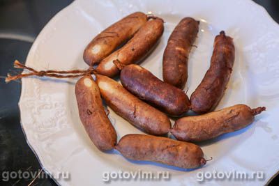 Домашние колбаски из индейки горячего копчения , Шаг 05
