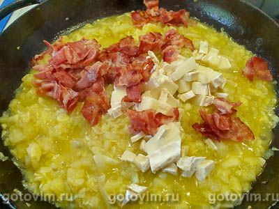 что приготовить бекон и кабачок