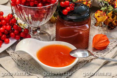 Фотография рецепта Калина, протертая с медом