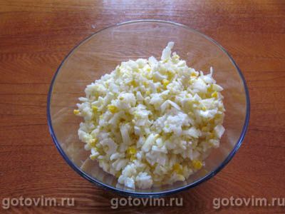 Фаршированные рисом и яйцом кальмары в духовке, Шаг 04