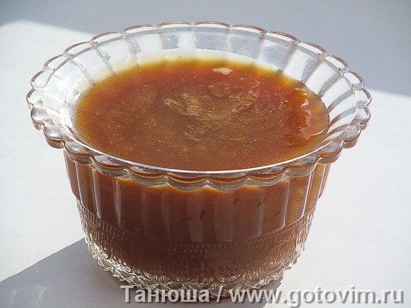Карамельный соус из кефира. Фотография рецепта