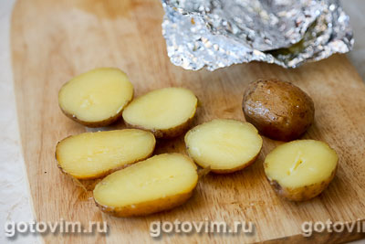  Картофель, фаршированный сыром и крабовыми палочками «Снежный краб» VIČI, Шаг 04