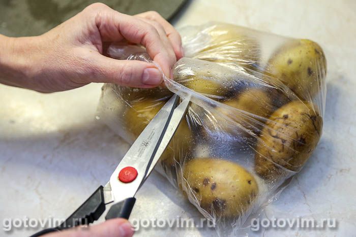 Картофель в микроволновке, Шаг 03
