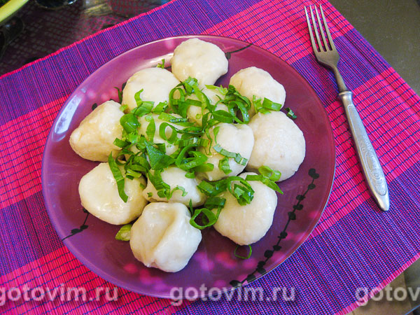 Картофельные кнедлики с мясом. Фотография рецепта