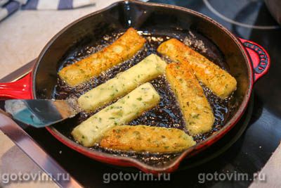Картофельные палочки с сыром моцарелла, Шаг 09
