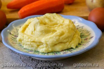 Картофельное пюре с яйцом (без масла) . Фото-рецепт