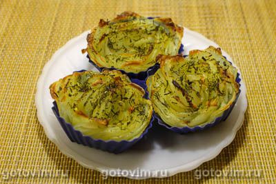 Картофельные розочки в духовке. Фото-рецепт