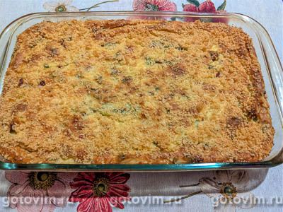 Сицилийский картофельный пирог с сыром, беконом и салями, Шаг 06