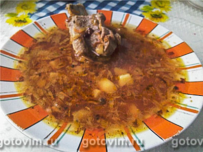 Фотография рецепта Картофельный суп с говядиной