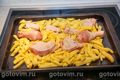 Курица с картофелем в духовке, Шаг 05