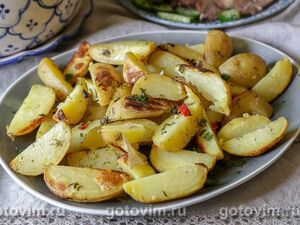 Молодой картофель, запеченный с перцем чили и сметаной (в пакете)