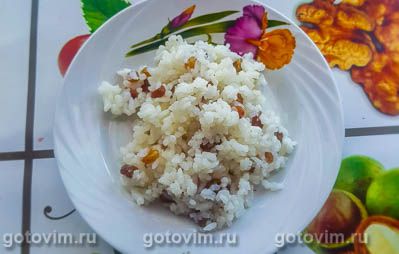 Фотография рецепта Каша рисовая с изюмом